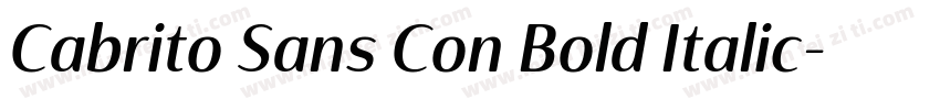 Cabrito Sans Con Bold Italic字体转换